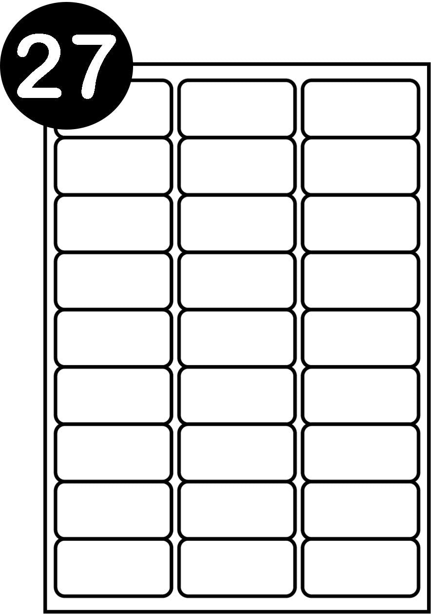 SmithPackaging A4 Self Adhesive Address Labels - 27 Per Sheet, 100 Sheets | Matt White