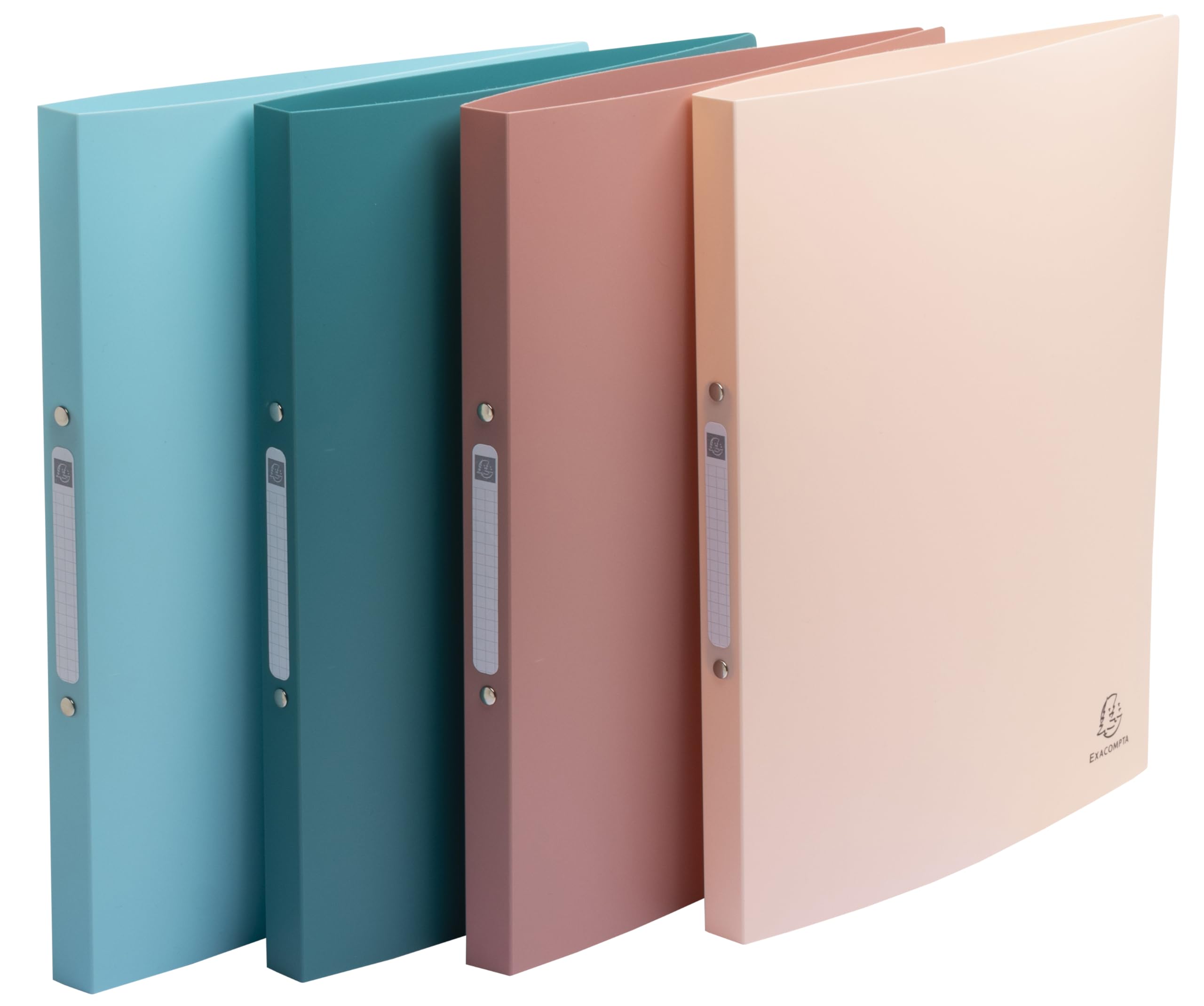 Exacompta Skandi Soft O-Ring Binders Ref 54270E - Pack of 4 | 15mm Rings | A4 | 140 Sheet Capacity 1