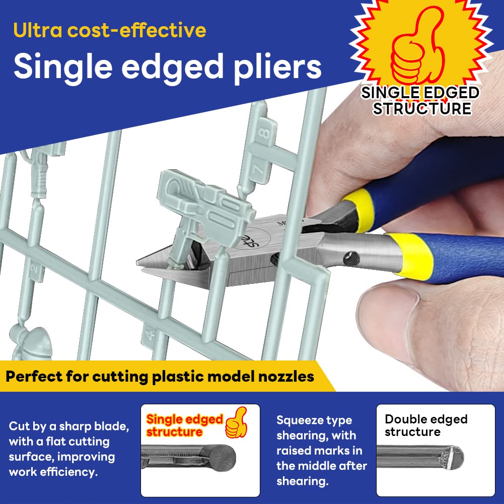 stedi Model Nipper MS-104 - Ultra-Thin Single Edge Blade | Replaceable Springs | Blue