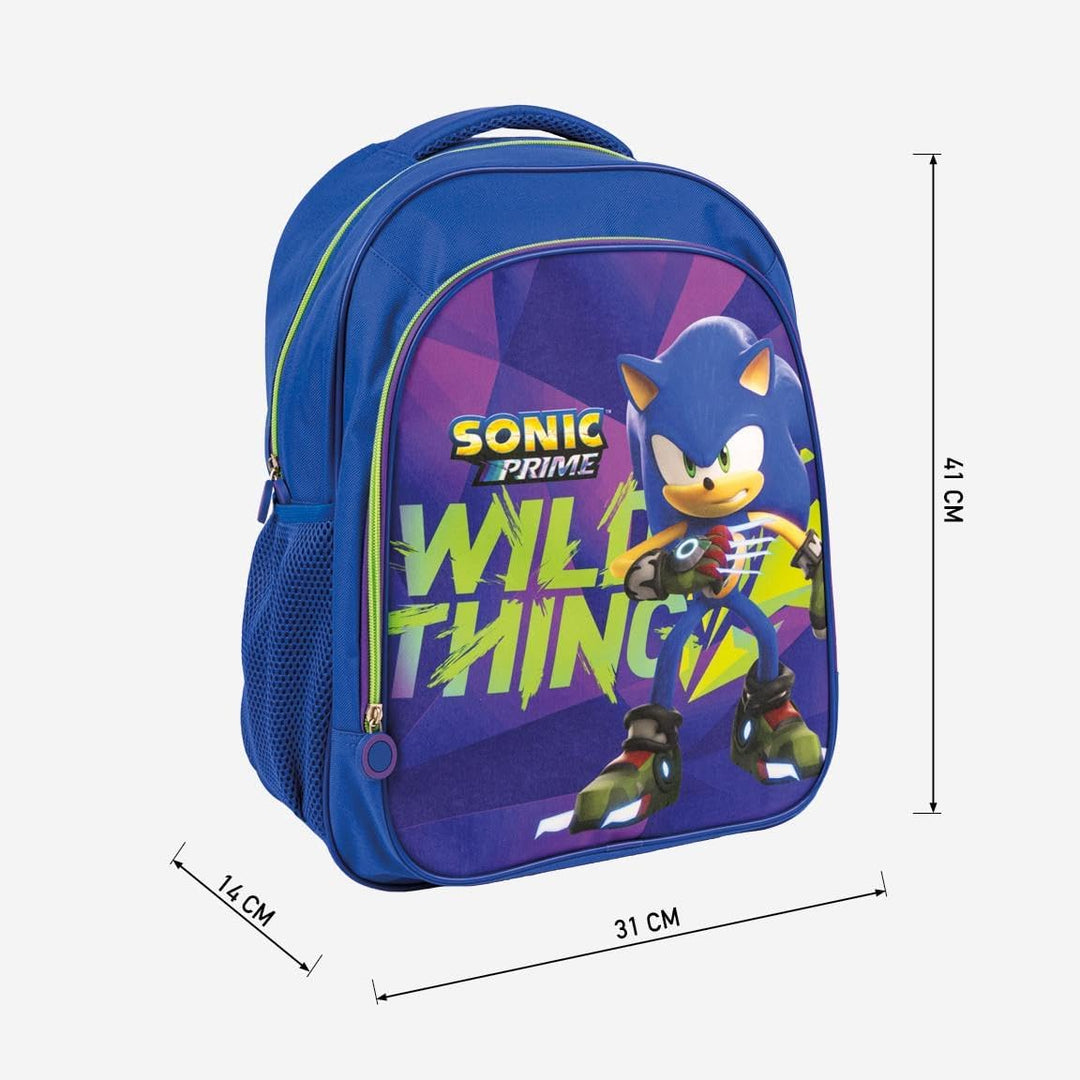 CERDÁ LIFE'S LITTLE MOMENTS Sonic Prime School Backpack for Kids, Medium, Purple and Blue (2100004691)