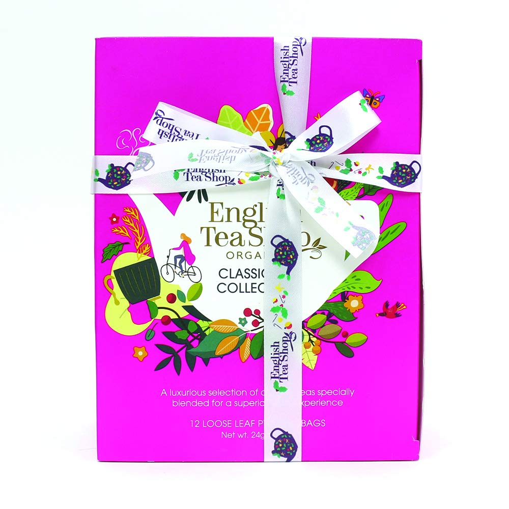 English Tea Shop Organic Classic Tea Collection Prism - 12 Pyramid Tea Bags