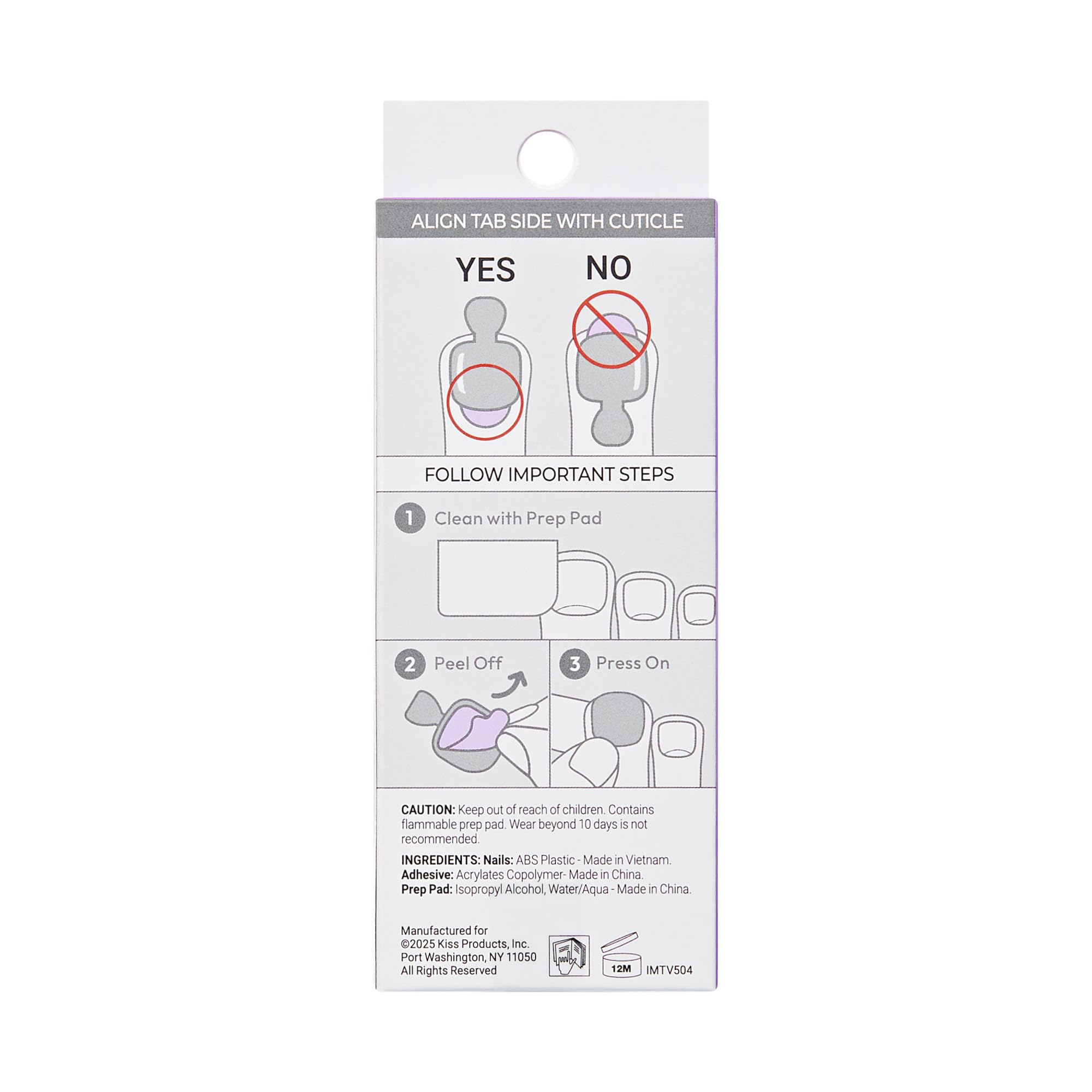 imPRESS Press On Toenails - Blanc Chic White French Short Squoval 24 Count 9