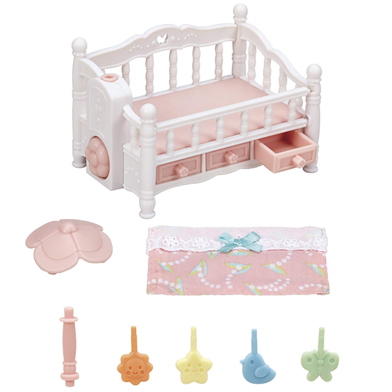 Sylvanian Families Crib with Mobile - Sleeps Triplets | Includes 11 Pieces | Model 5534 3