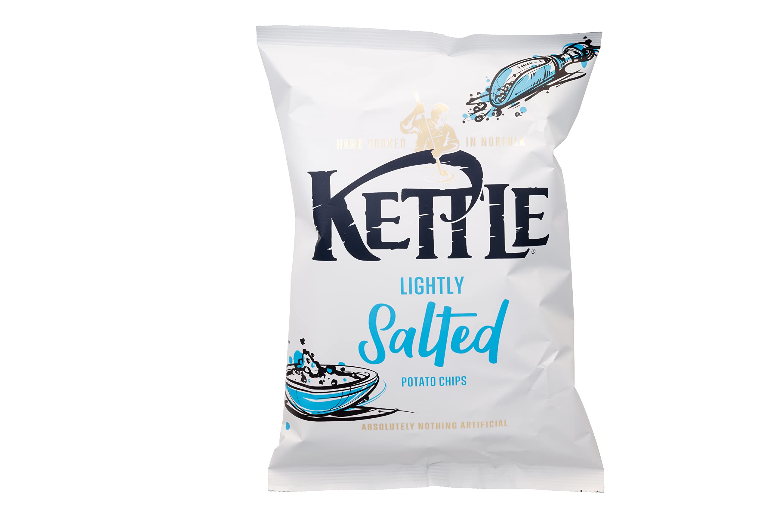 Kettle Lightly Salted Chips - Hand Cooked | 130g Single Bag