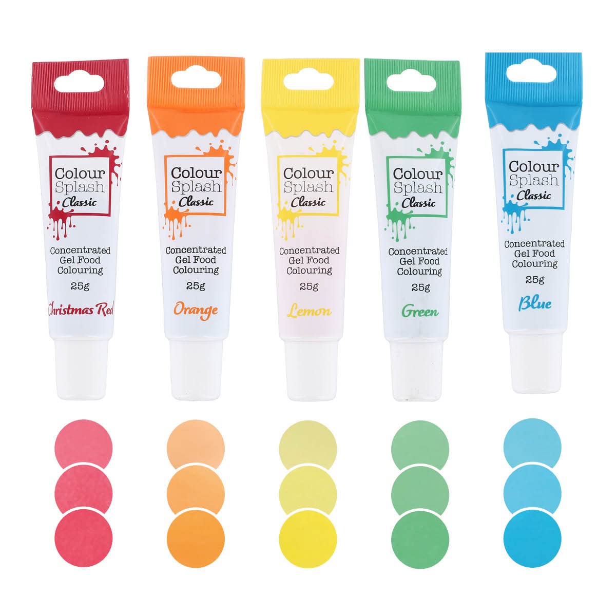 Colour Splash Food Colouring Gels - Rainbow Brights 5 Pack, Highly Concentrated Gel for Baking 1