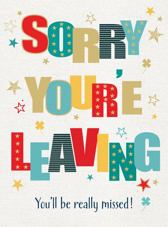 Piccadilly Greetings Large Leaving Card - A4 Size | Good Luck & Congratulations | UK Made 1