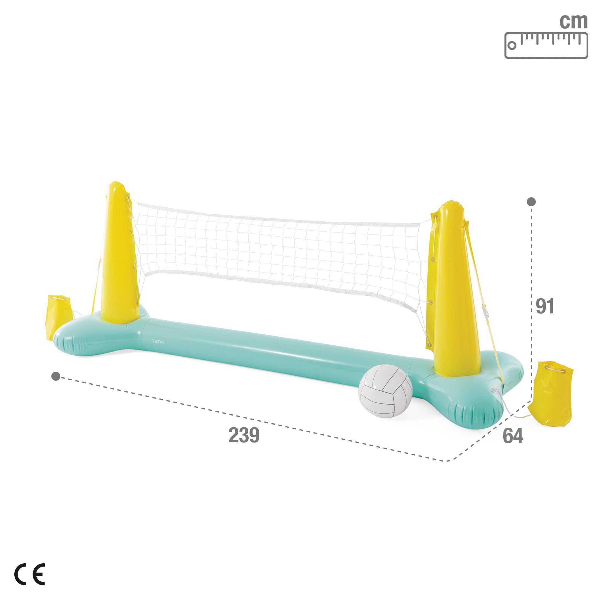 Intex Pool Volleyball Game Set 56508NP | Inflated Size 239x64x91cm | Age 6+ 4