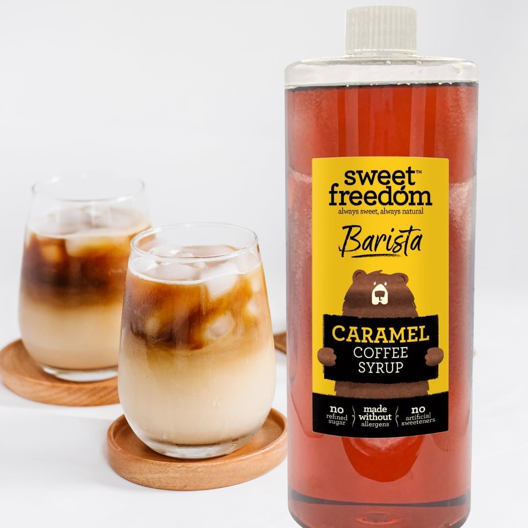 Sweet Freedom Caramel Coffee Syrup - 1 Litre | Natural Sweetener | High Fibre 2