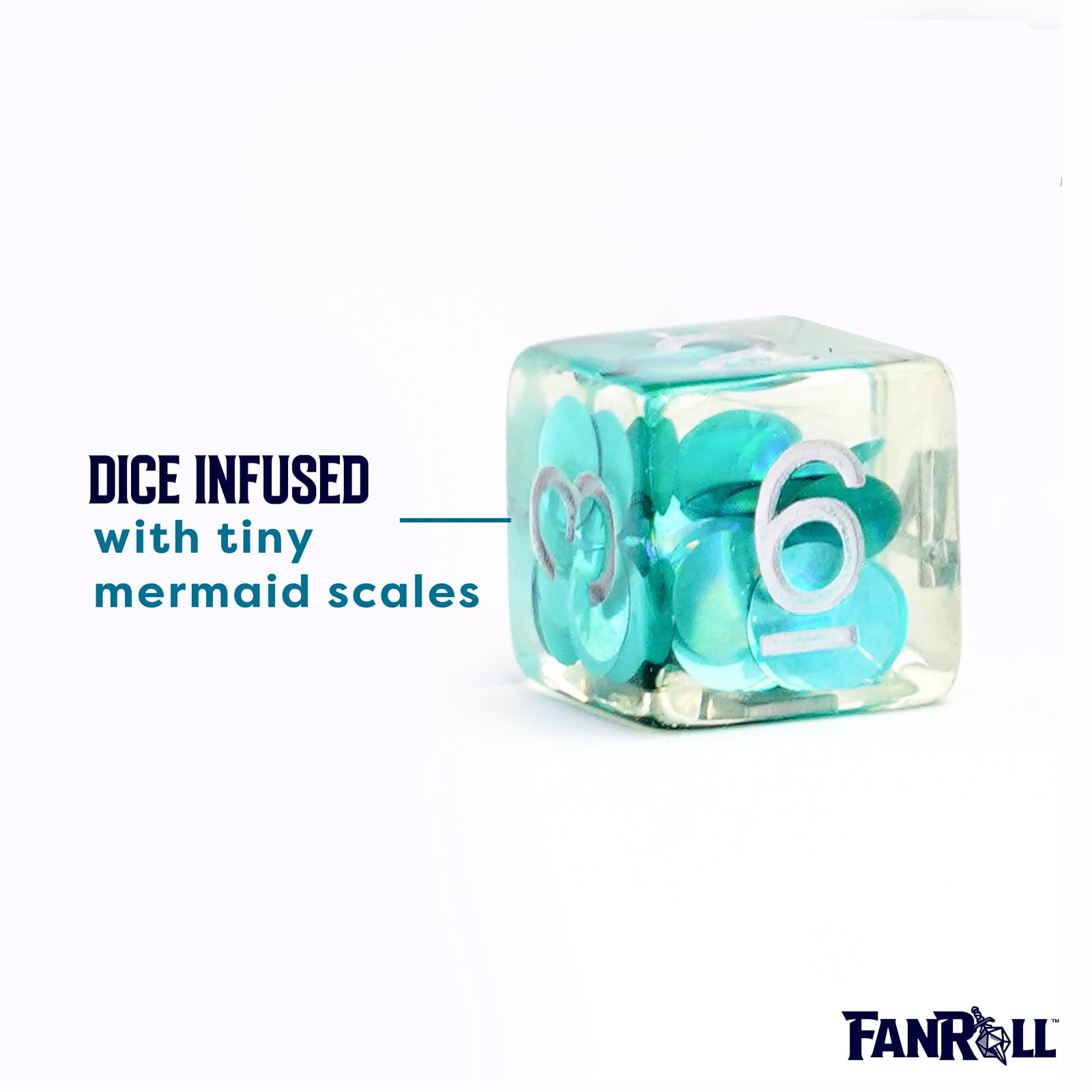 Metallic Dice Games Mermaid Scales 16mm Resin Polyhedral RPG Dice Set | 7 Pieces 2