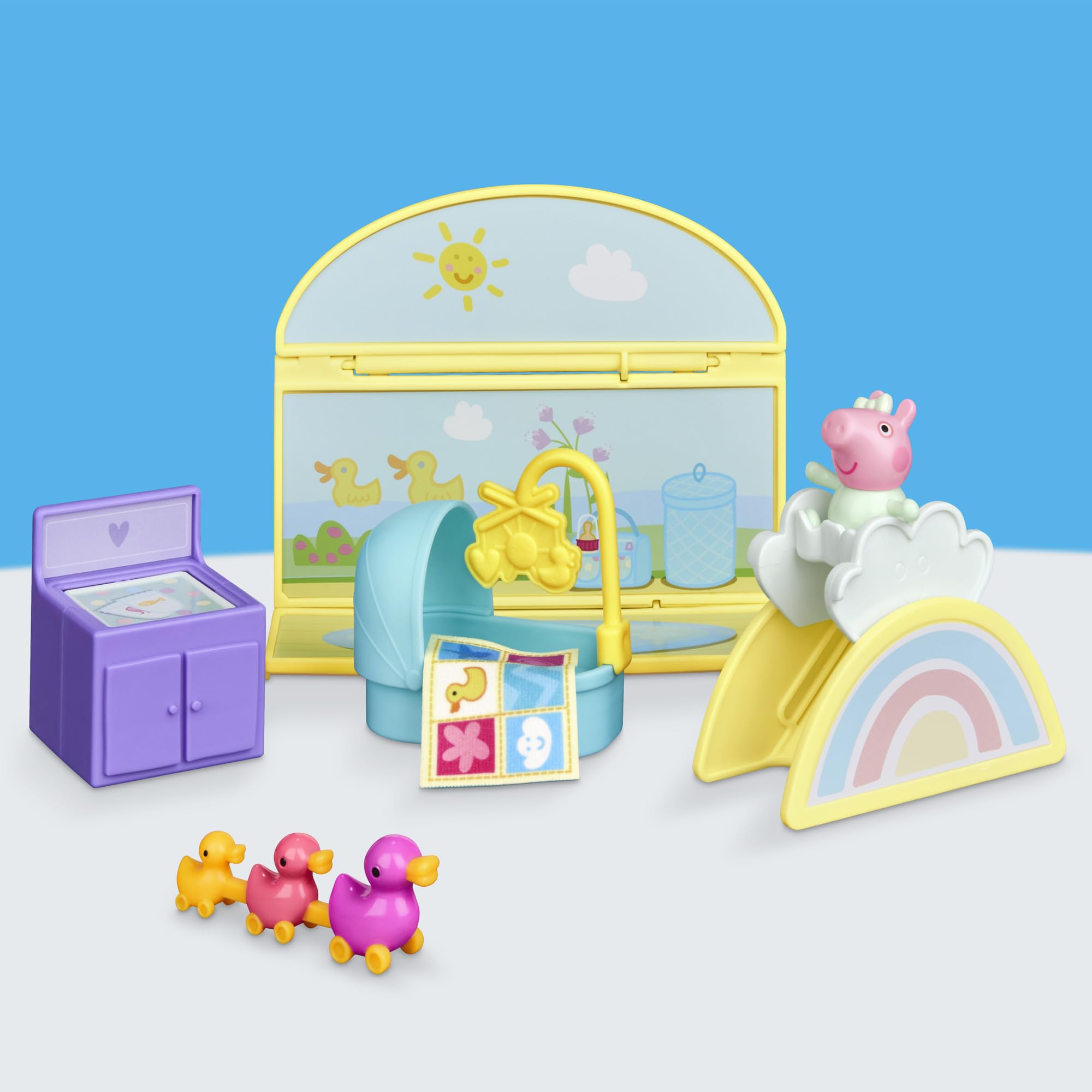 Peppa Pig Evie's Nursery Playset - 8 Pieces | 7.5-cm Scale Figure | Ages 3+ 5