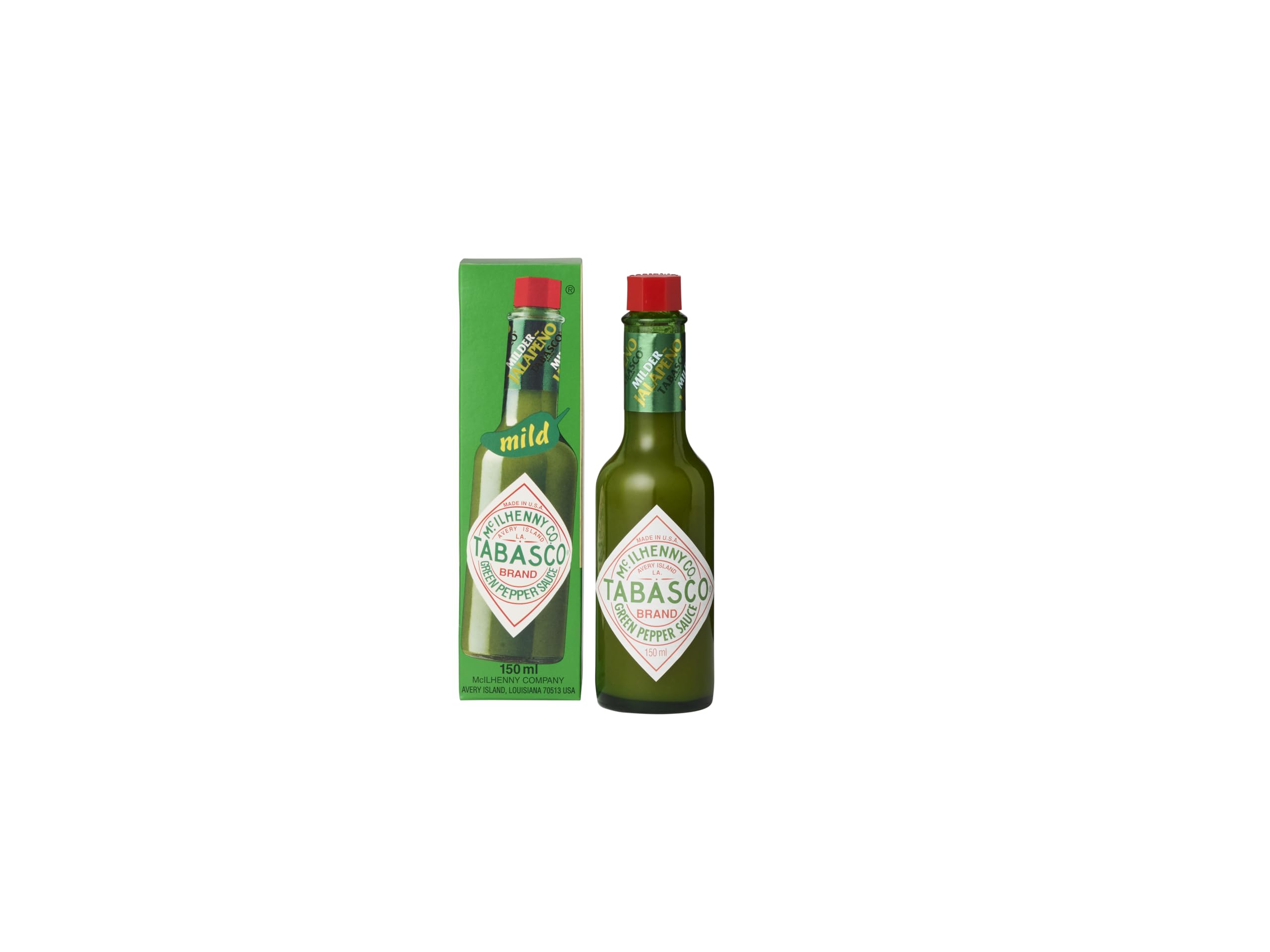 Tabasco Original Green Jalapeno Hot Sauce - Mild Zest Flavor | 150ml Bottle
