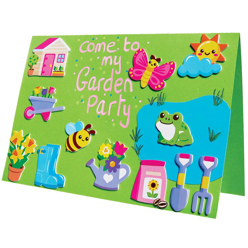 Baker Ross Spring Garden Foam Stickers WA138 - Pack of 120, Sizes 25mm-50mm 2