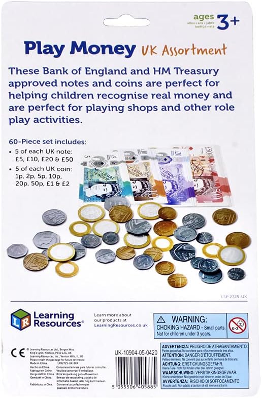 Learning Resources Play Money UK Assortment - Educational Toy for Ages 3+ 2