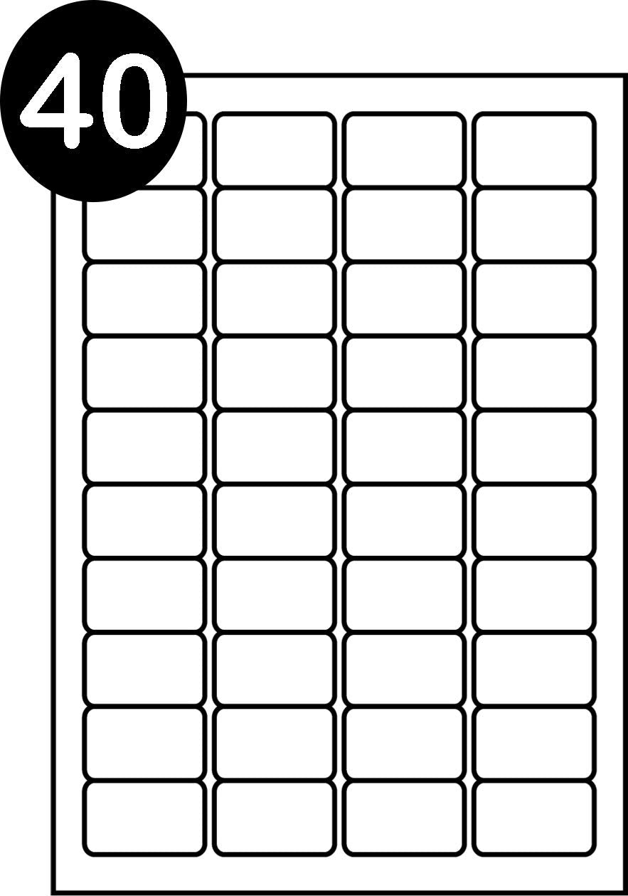 SmithPackaging A4 Self Adhesive Address Labels, 40 Labels Per Sheet, 100 Sheets, 4000 Total
