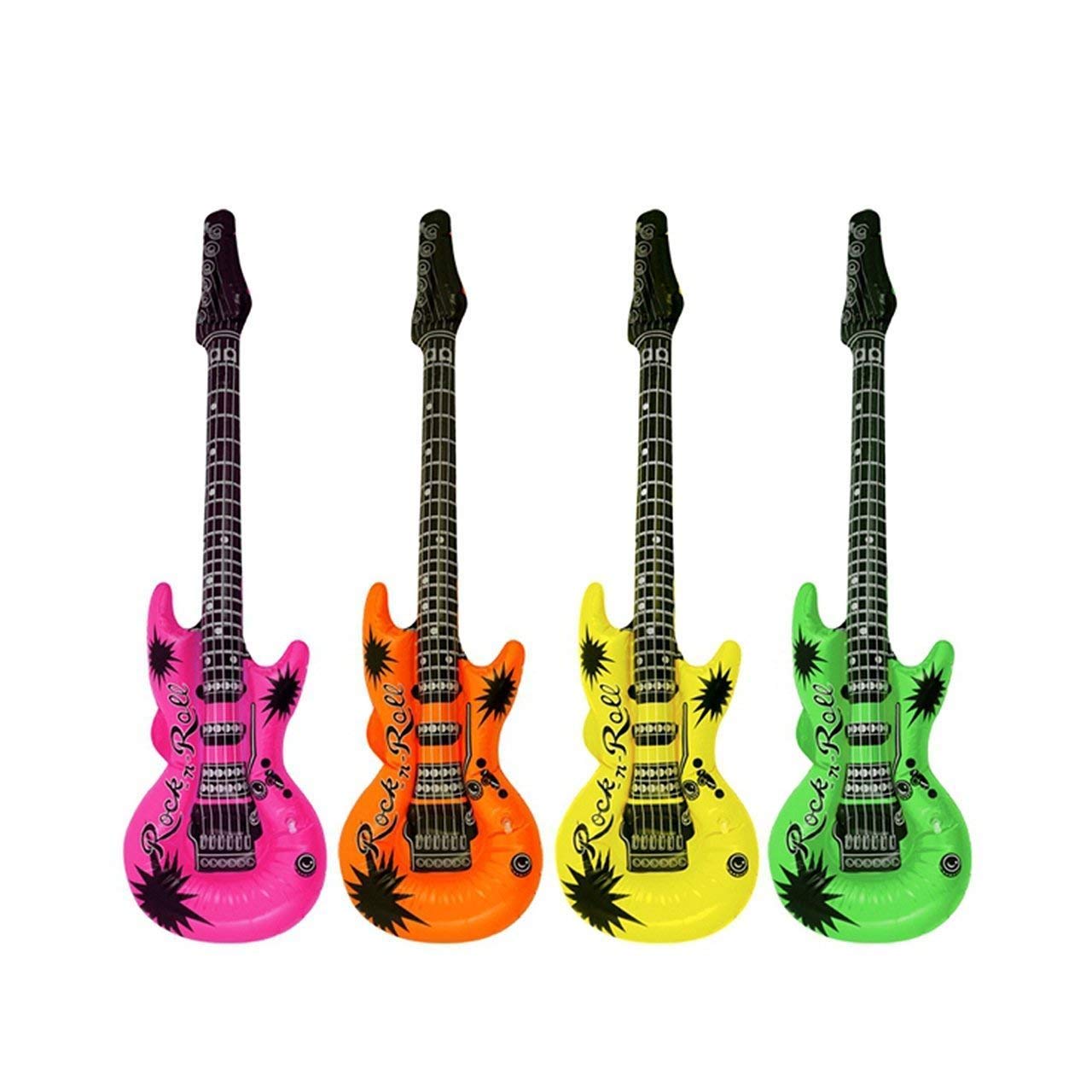 SHATCHI 5Pcs Inflatable Guitar Toy for Kids - 90cm Rock Star Party Favor 3