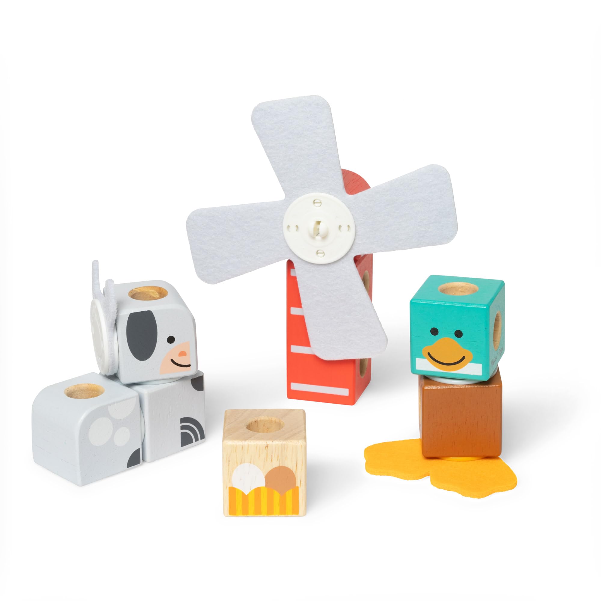 Melissa & Doug Blockables Farm Friends Snap And Play Building Blocks Set for Ages 2+ 1