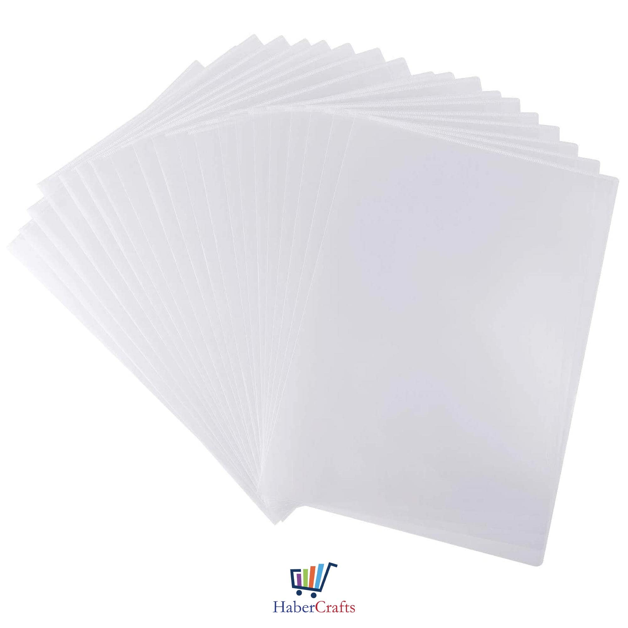 Habercrafts Heavy Duty Clear Plastic A4 File Wallets - Top & Side Opening | 150 Micron | 25 Pack 7