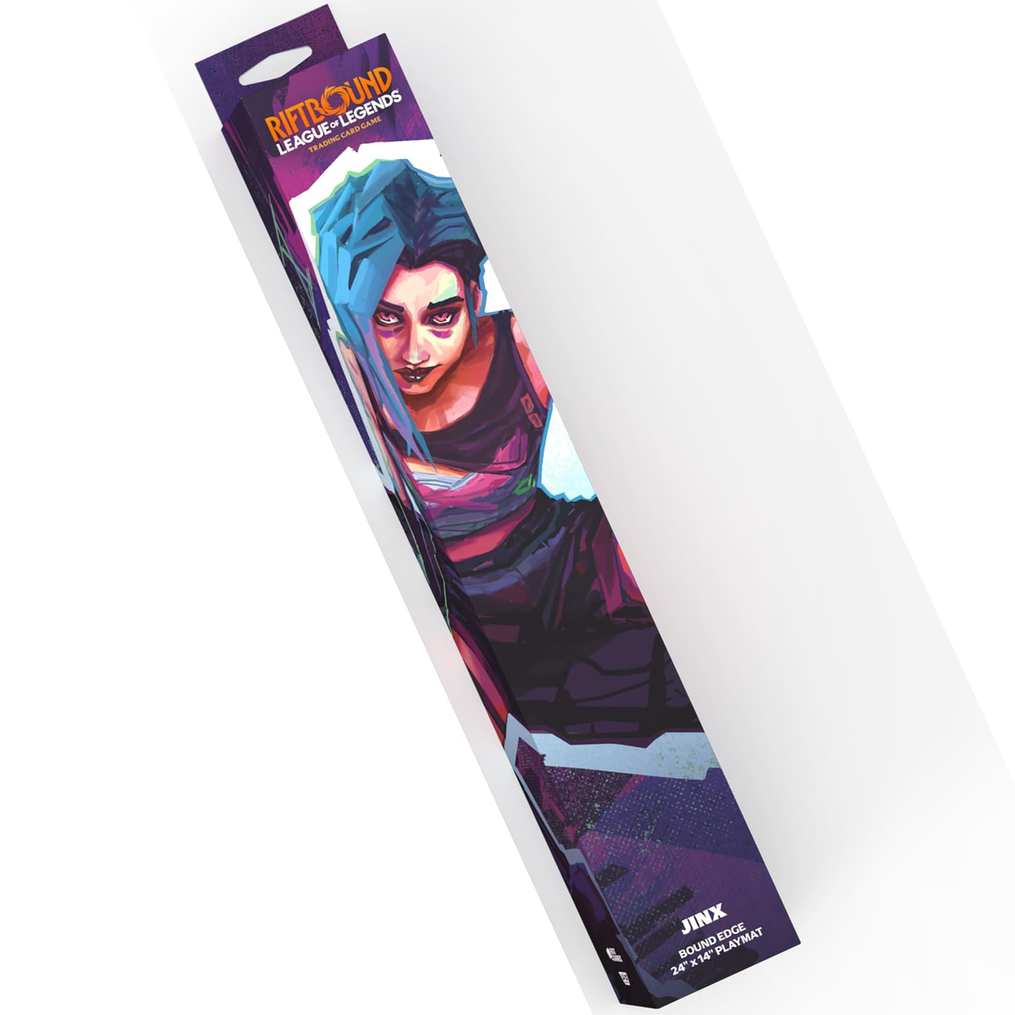 Riftbound TCG: League of Legends Jinx Playmat - Neoprene Gaming Mat with Stitched Trim