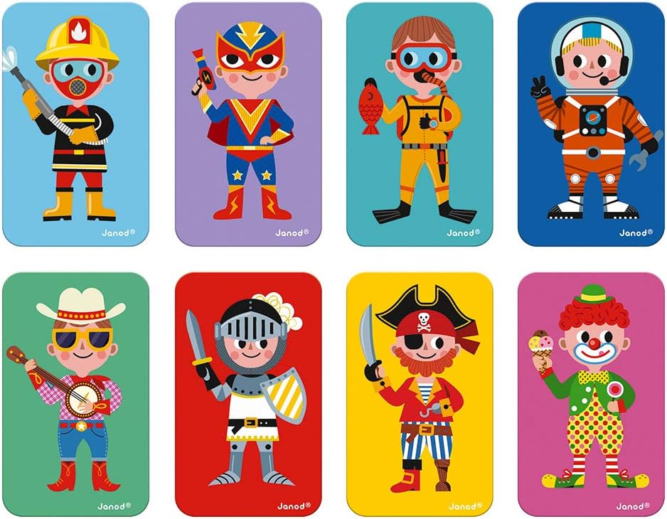 Janod J02719 Magneti'Book Costumes Magnetic Playset - Educational Game for Kids 3-8 Years 6