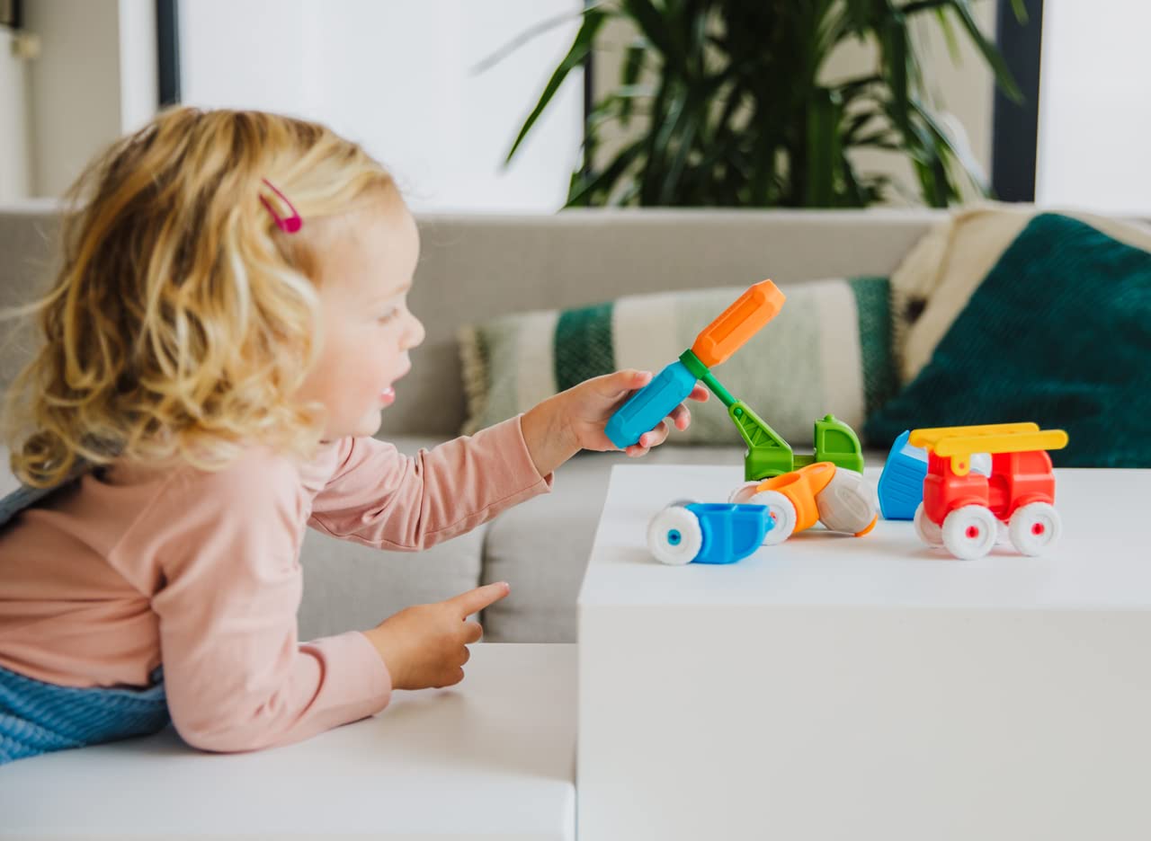 SMARTMAX My First Vehicles Magnetic Discovery Play Set | 13 Pieces | Ages 1-5 Years 4