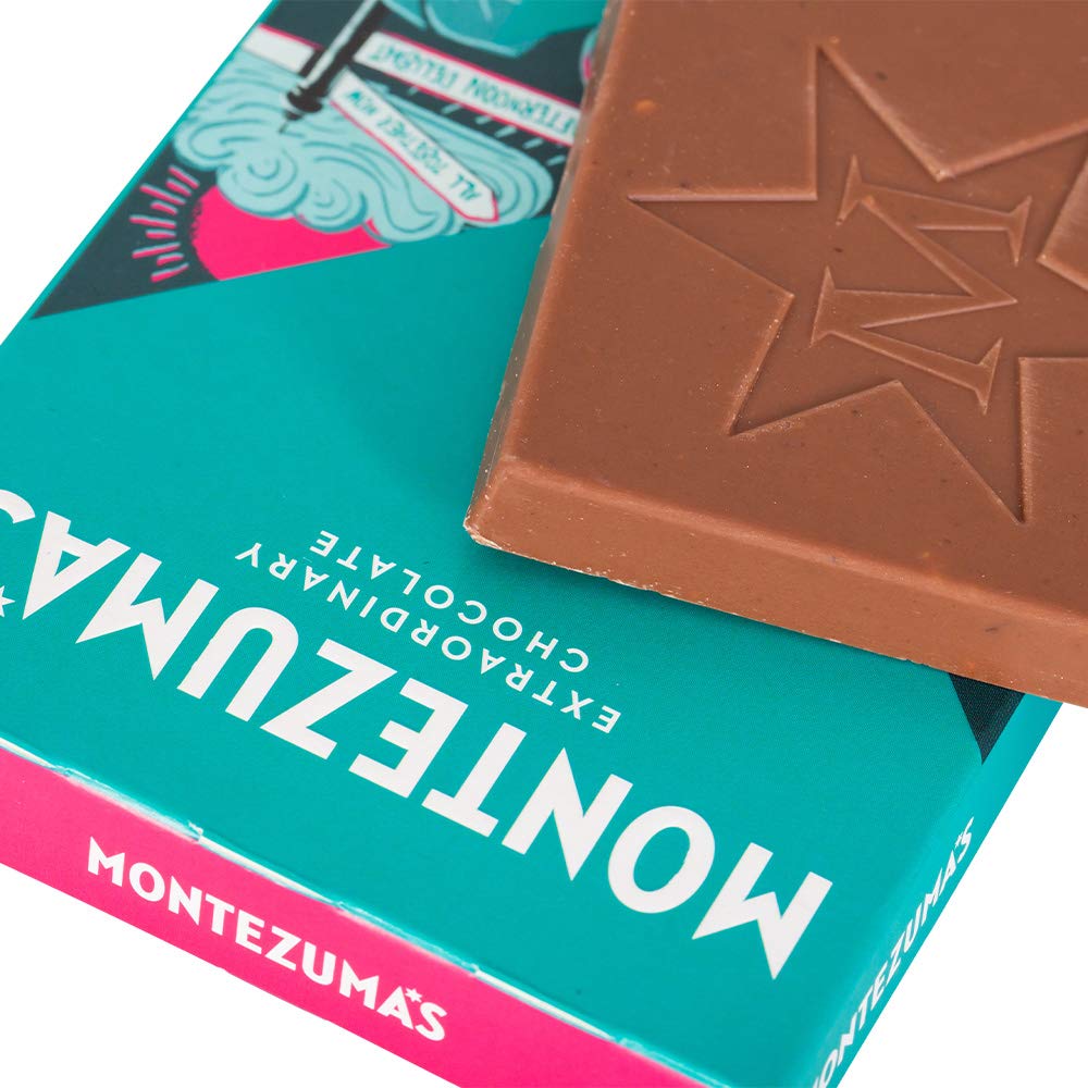 Montezuma Happiness Milk Chocolate Bar with Salted Caramelised Hazelnuts 35% Cocoa 90g 8