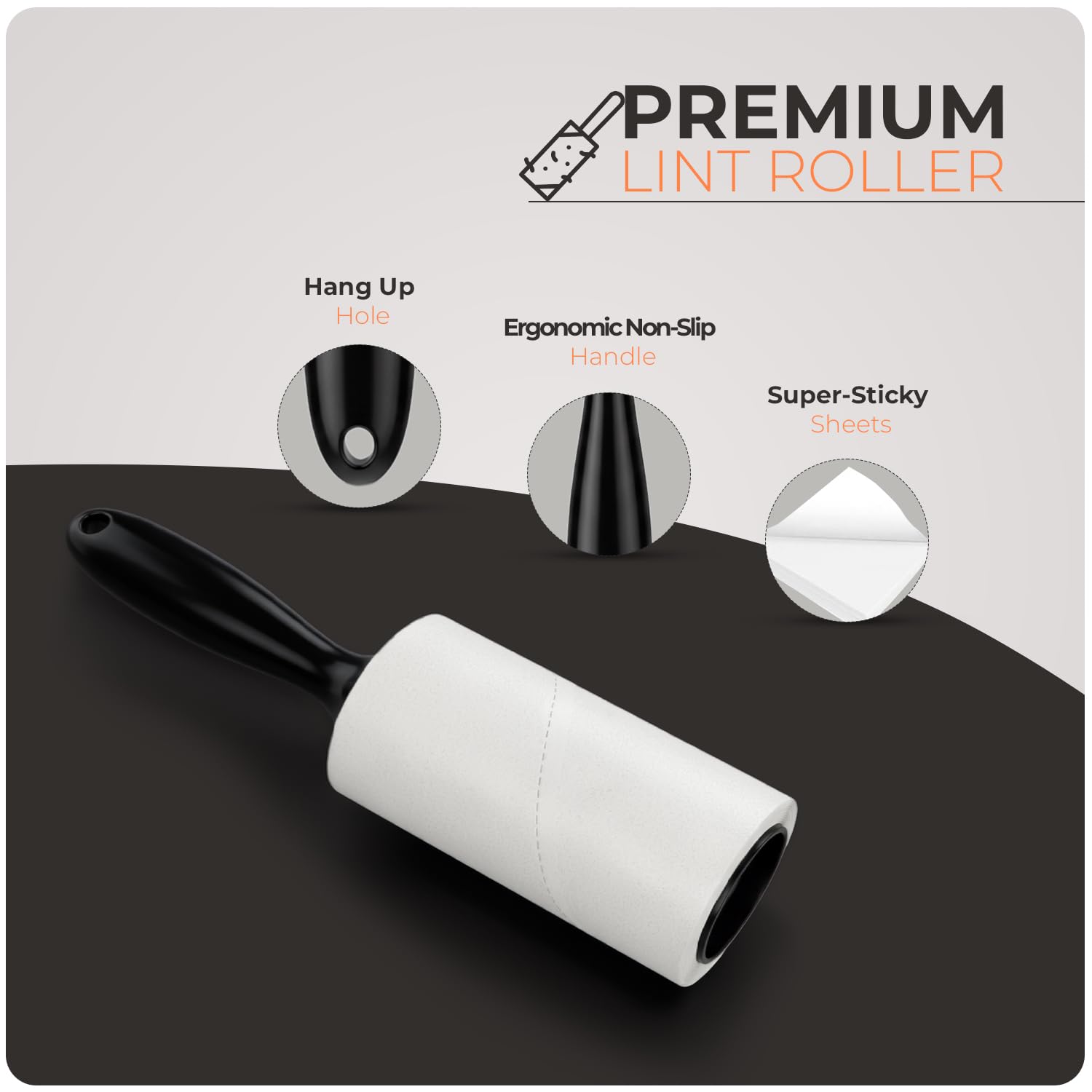 Roe Tenpo Lint Roller - 6 Pack with 1 Replacement Handle, 360 Easy Peel Sheets | Pet Hair Removal 3