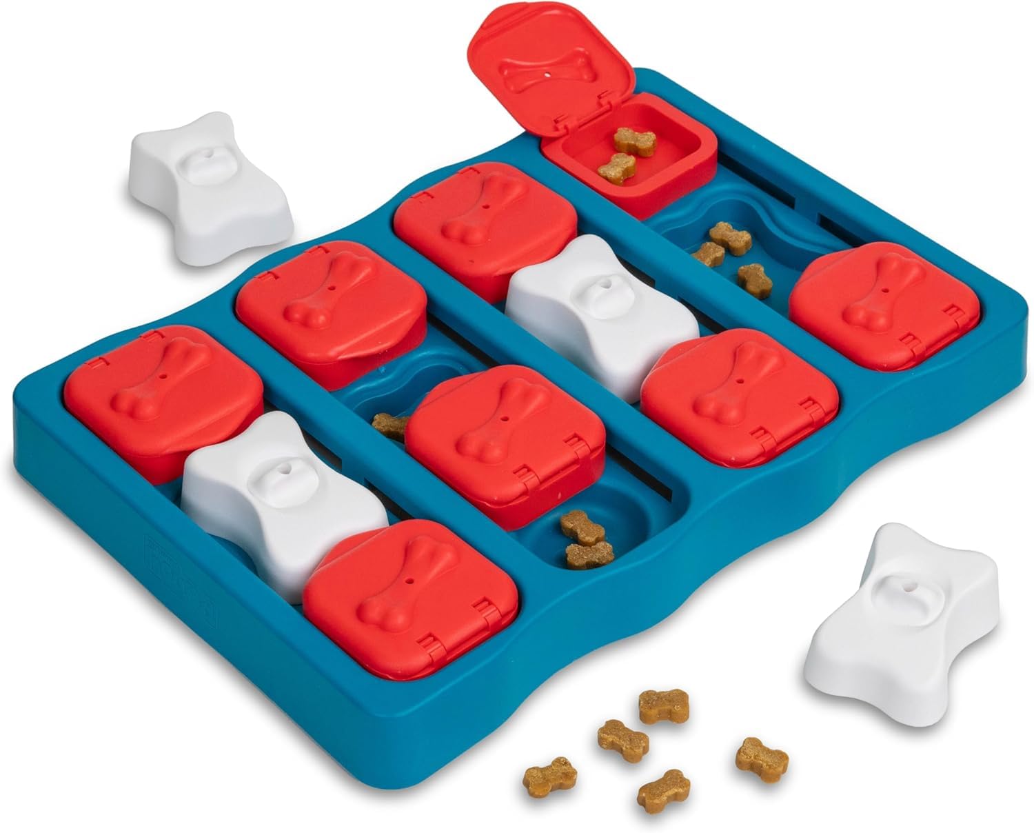 Outward Hound Nina Ottosson Dog Brick Interactive Treat Puzzle Toy - Level 2 Intermediate | Plastic 1