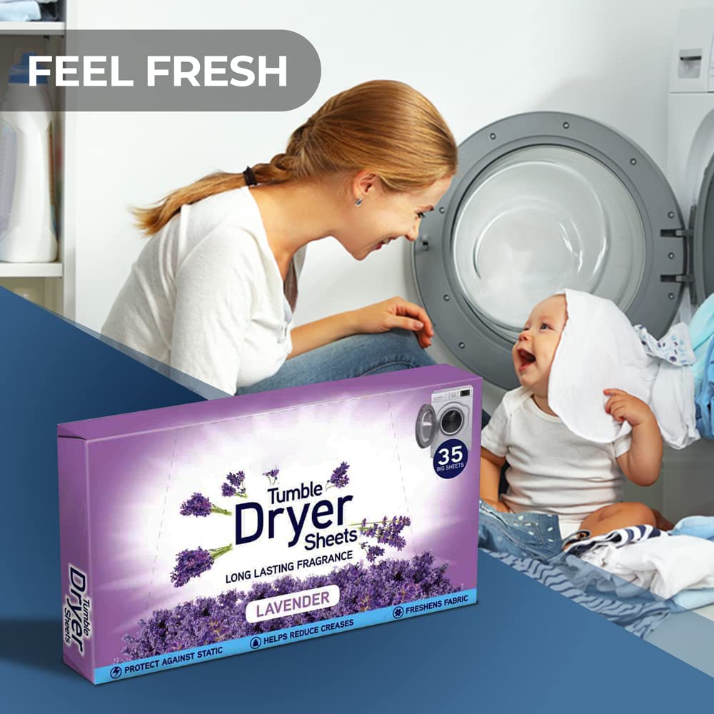 KARRMA - Lavender Tumble Dryer Sheets (105 Sheets, Pack of 3) 10