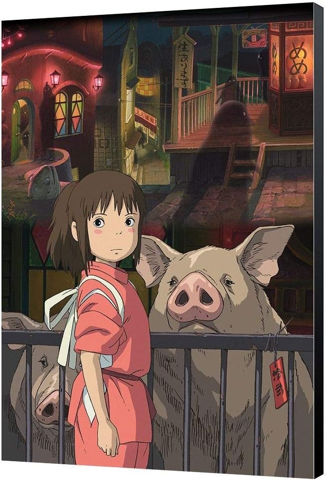 Semic SGLAM02 GHIBLI SPIRITED AWAY Wooden Panel - 35 x 50 cm, Black