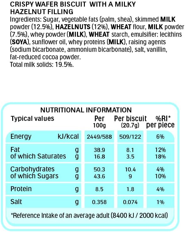 Kinder Happy Hippo Hazelnut Biscuit Wafer with Milk and Hazelnut Filling, 10 Packs of 5 Biscuits (50 Total) 6