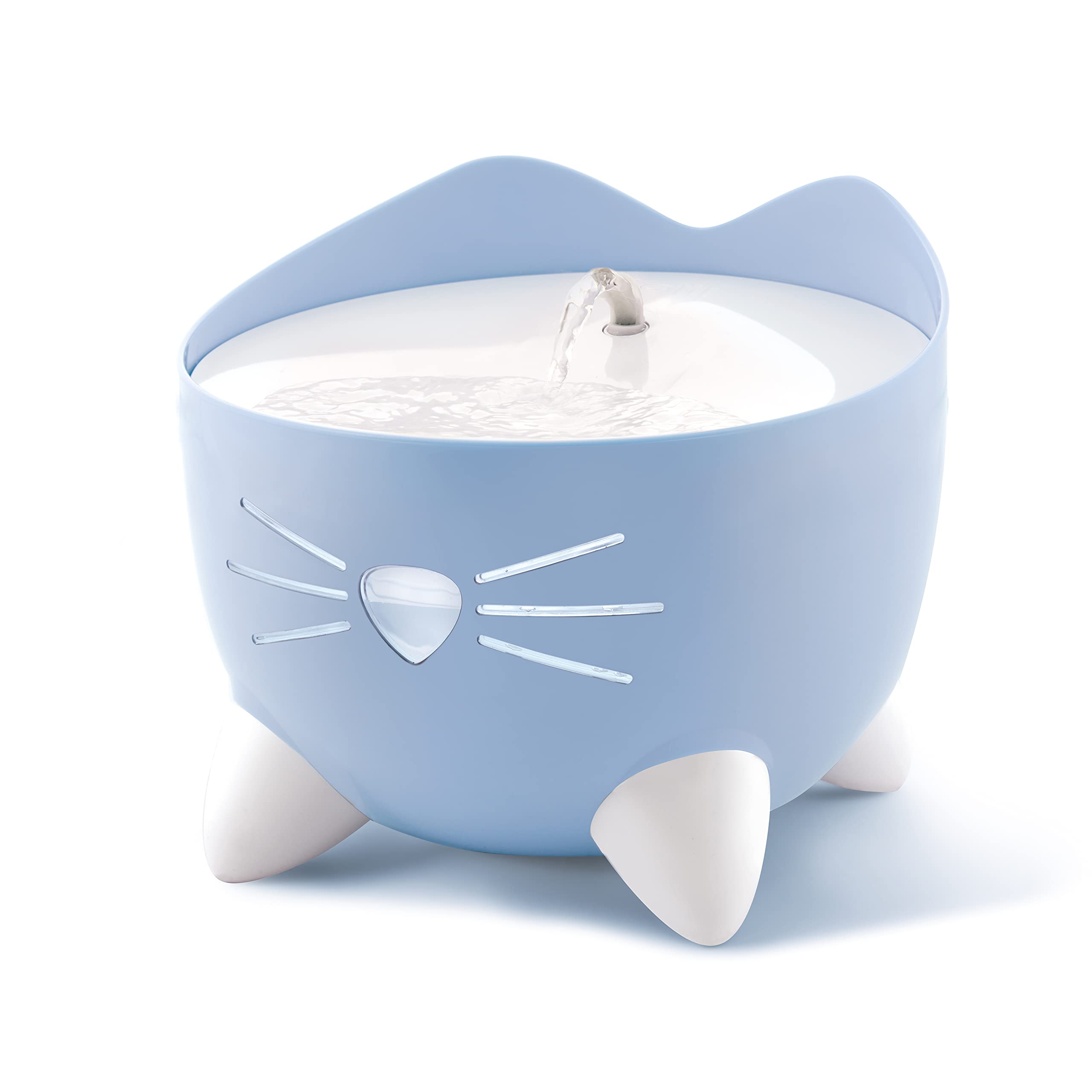 Catit PIXI Automatic Water Drinking Fountain - Encourages Hydration | Triple Action Filtration | Blue