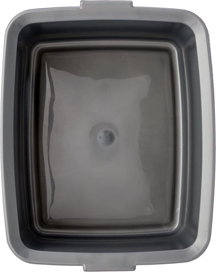 Addis 502813 Plastic Butler Large Rectangular Bowl, Metallic Silver, 12.5L