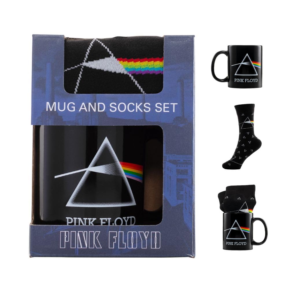Pyramid Pink Floyd Mug and Socks Set - Collectible Logo | Ceramic | Medium 1