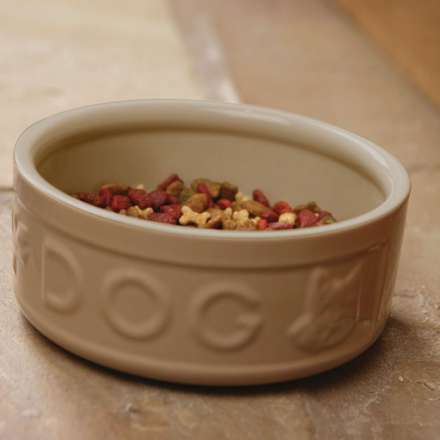 Mason Cash Cane Dog Bowl - 20cm Large Stoneware Pet Bowl | 1.6 Litre Capacity