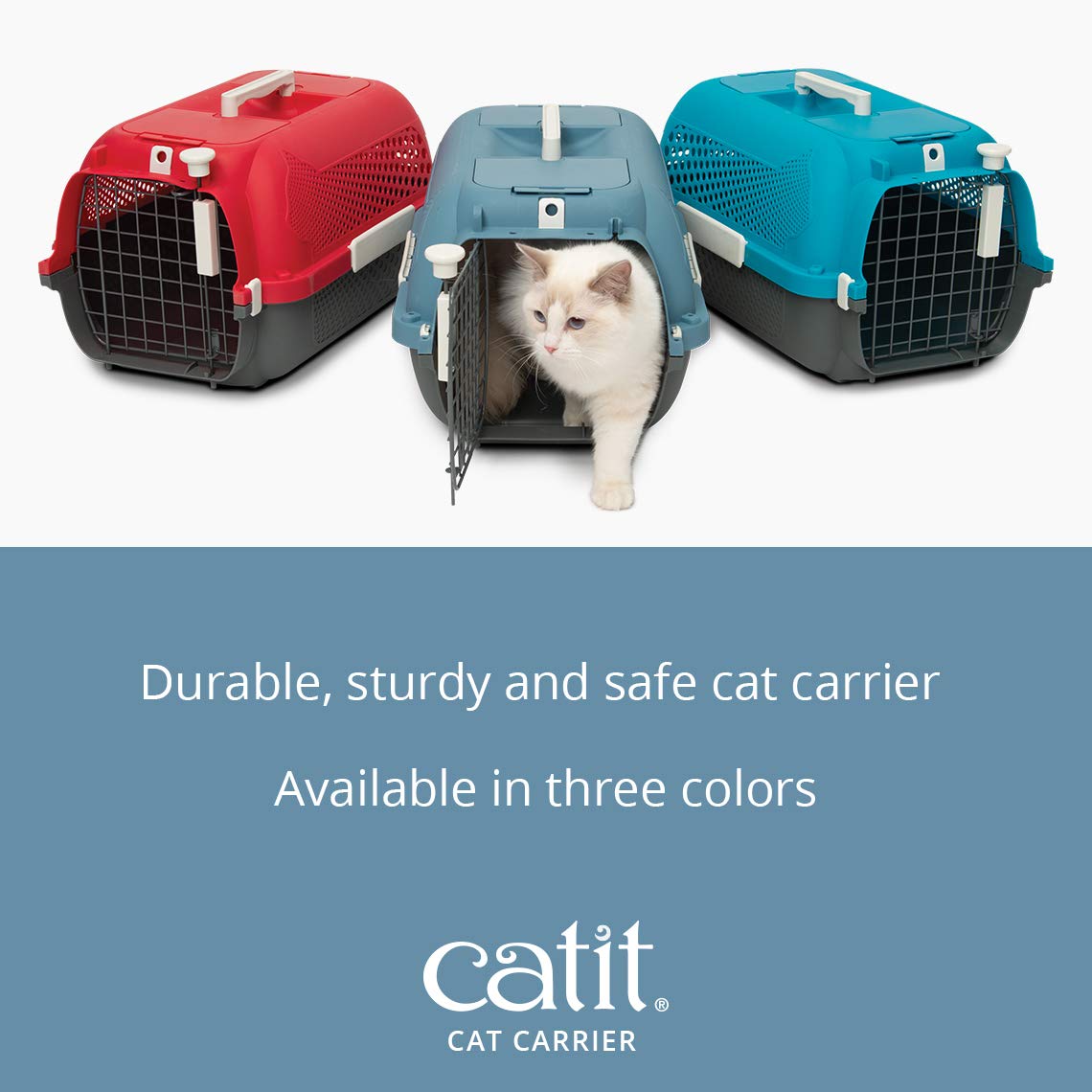 Catit Voyageur Soft-Sided Cat Carrier - Medium, Turquoise 2