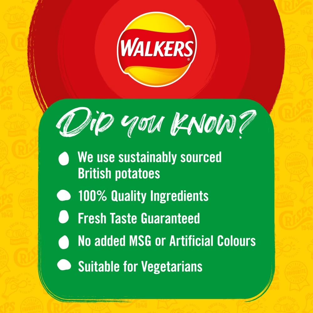 Walkers Roast Chicken Crisps Multipack 6x25g 3