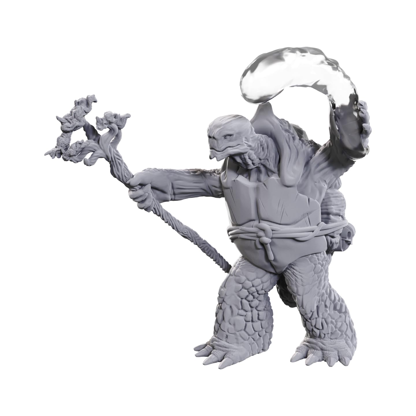 WizKids D&D Nolzur's Marvelous Miniatures - Tortle Druid & Wild Shape Giant | Unpainted Plastic 1