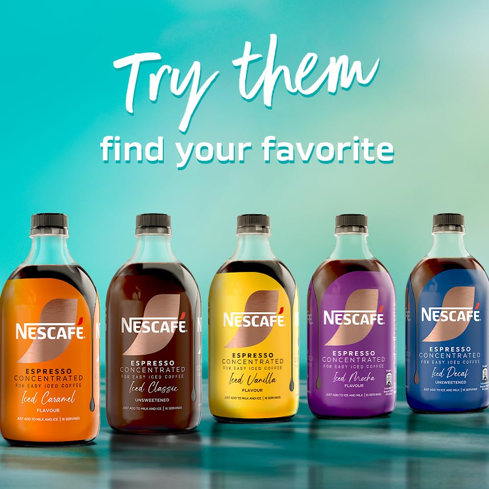 NESCAFÉ Iced Coffee Espresso Concentrate Mocha Flavour | 500ml | 16 Servings 3