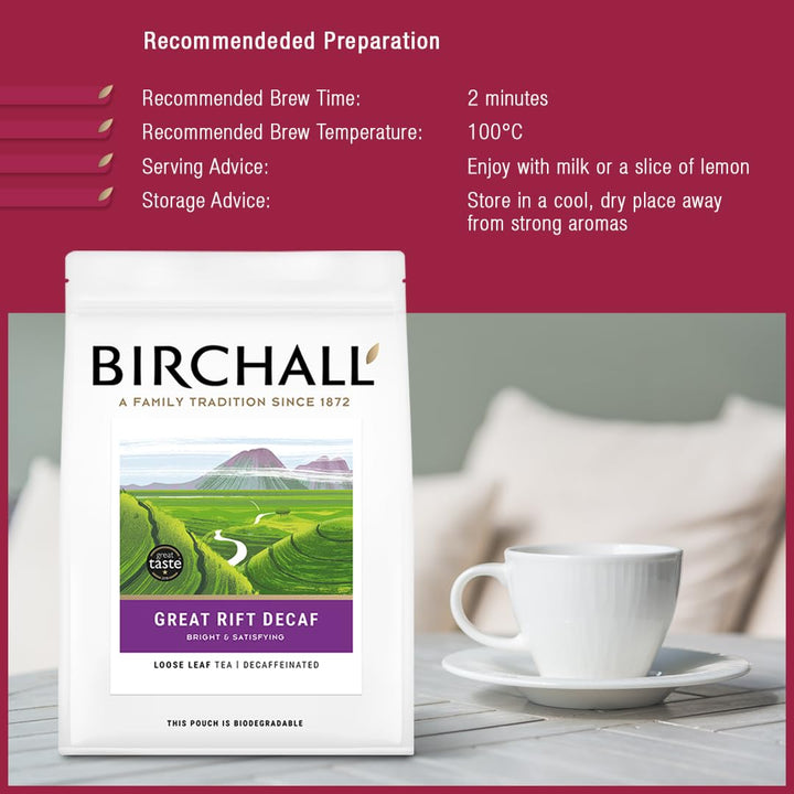 Birchall Great Rift Decaf | Decaffeinated Black Tea | 250g Loose Leaf