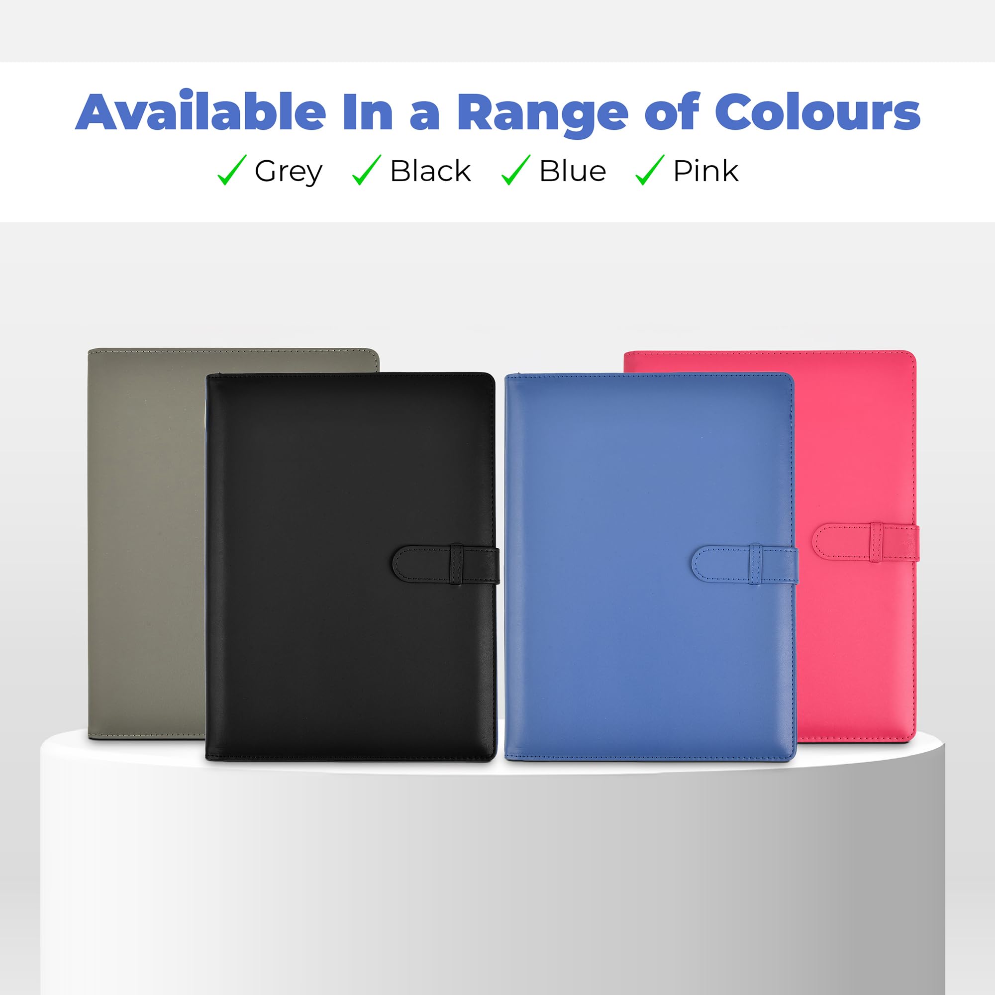 ARPAN A4 Certificate Folder Display Book - 36 Pockets | Blue Faux Leather | Soft Padded Cover 7