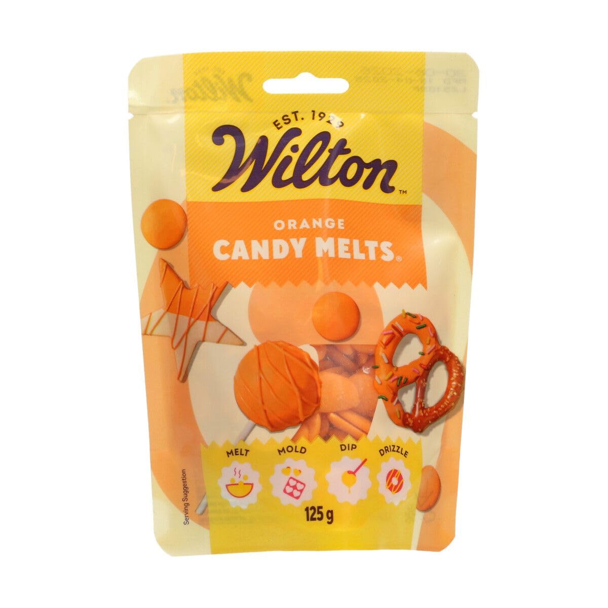 Wilton Candy Melts Orange - Sweet Creamy Flavour Melting Candy for Molding and Dipping | 125g