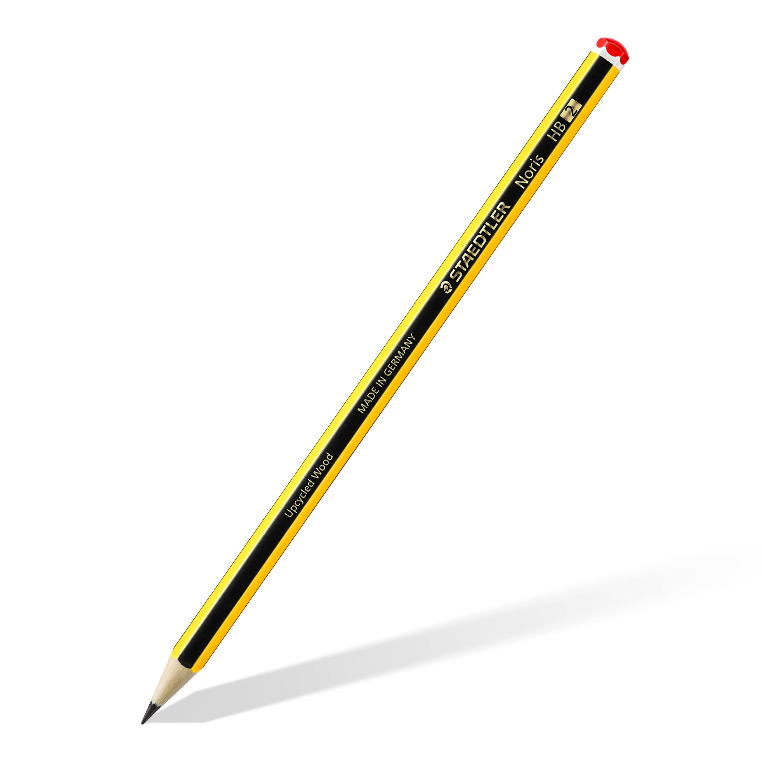 STAEDTLER Noris Drawing Pencils - Assorted Degrees (2B, B, HB, H, 2H) | Pack of 6 Pencils, Eraser & Sharpener