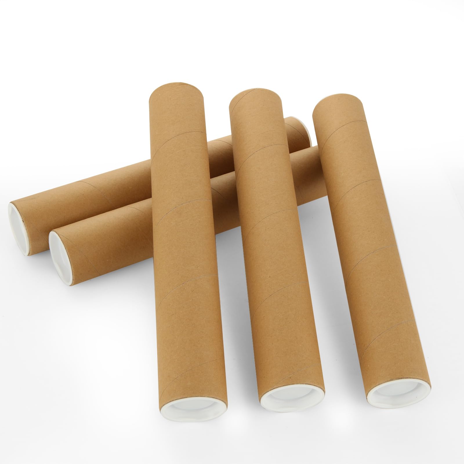 ASelected Heavy Duty Cardboard Tube Mailers - 5 Pcs Brown Postal Tubes | 310mm x 55mm