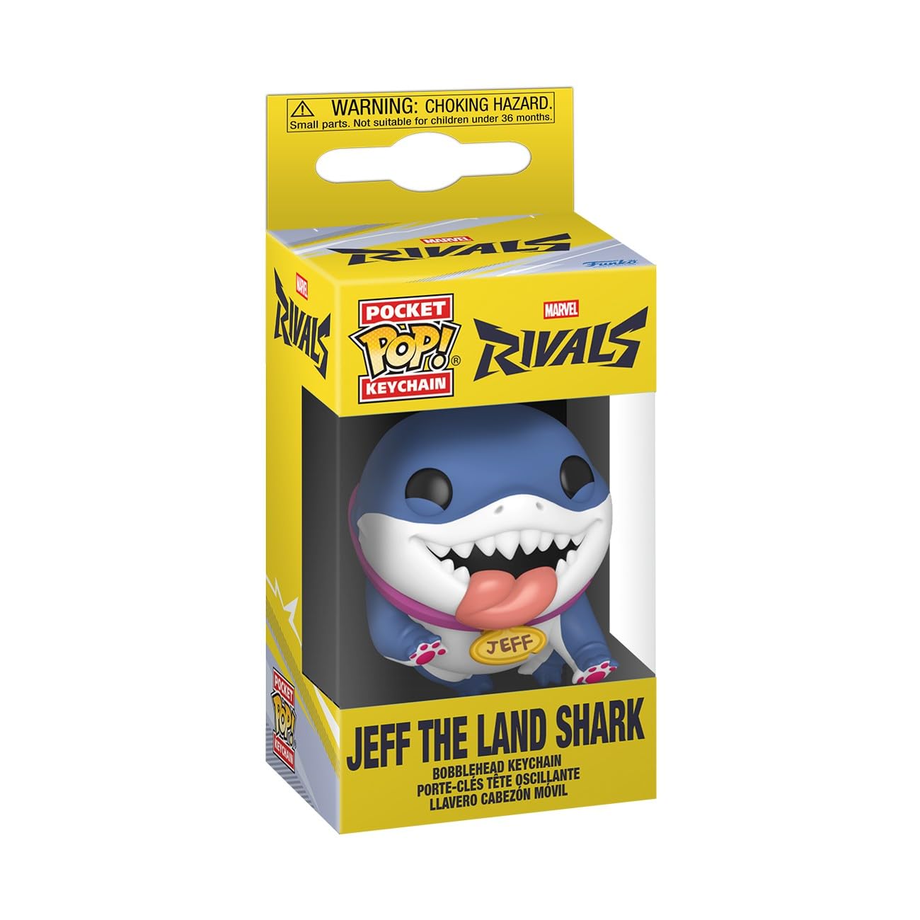 Funko Pop! Keychain: Jeff The Land Shark - Marvel Rivals Vinyl Figure | 3.75 Inches