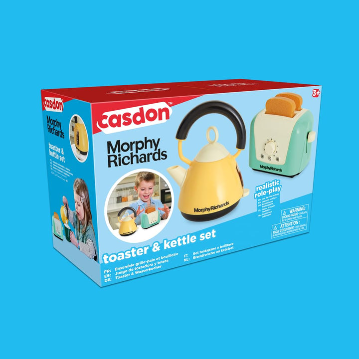 Casdon 65150 Morphy Richards Interaktiver Spielzeug-Toaster und Wasserkocher für Kinder im Alter