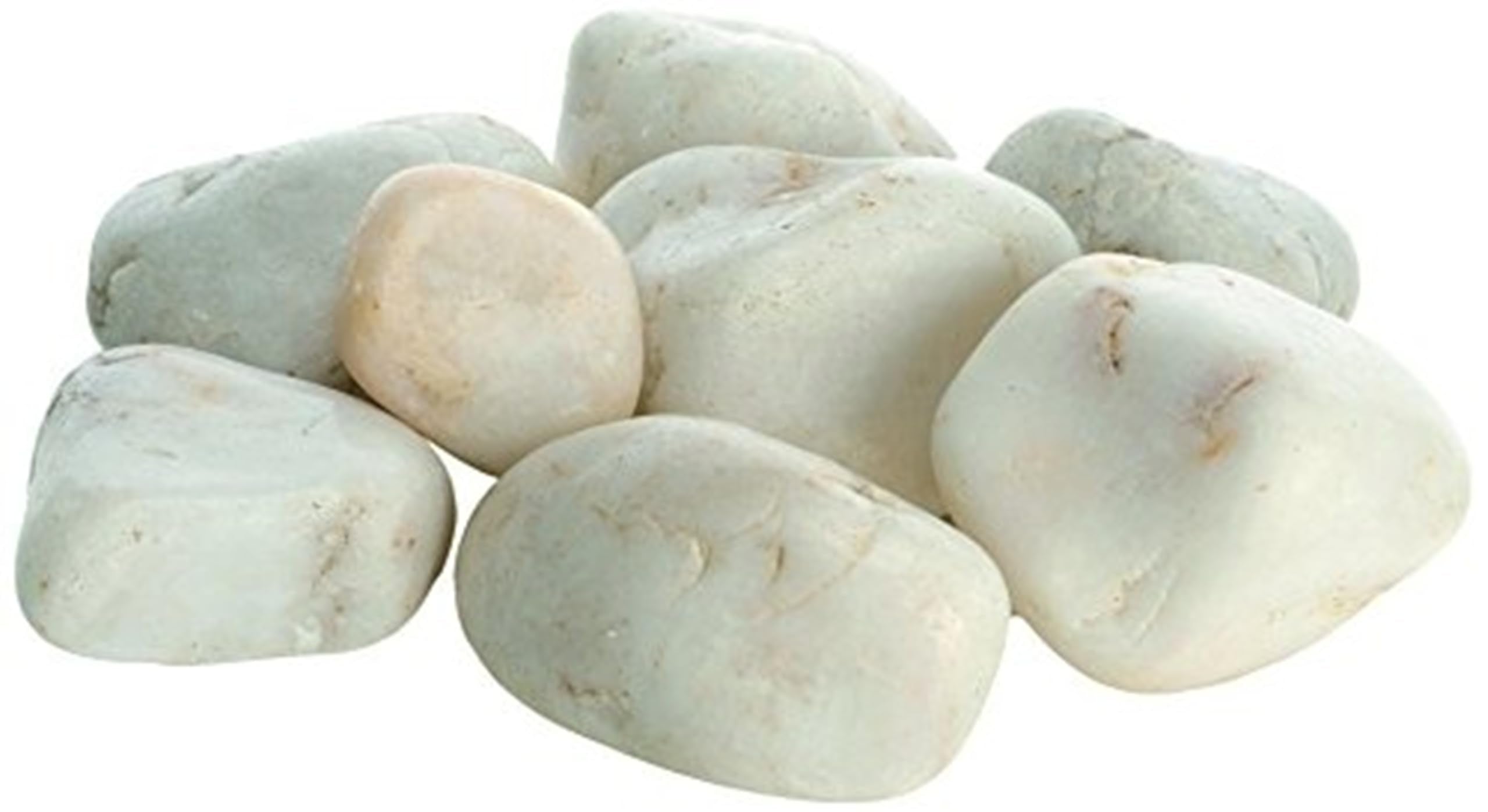 biOrb Feng Shui Pebble Pack - Glistening White Aquarium Decor | 2 lbs Stone