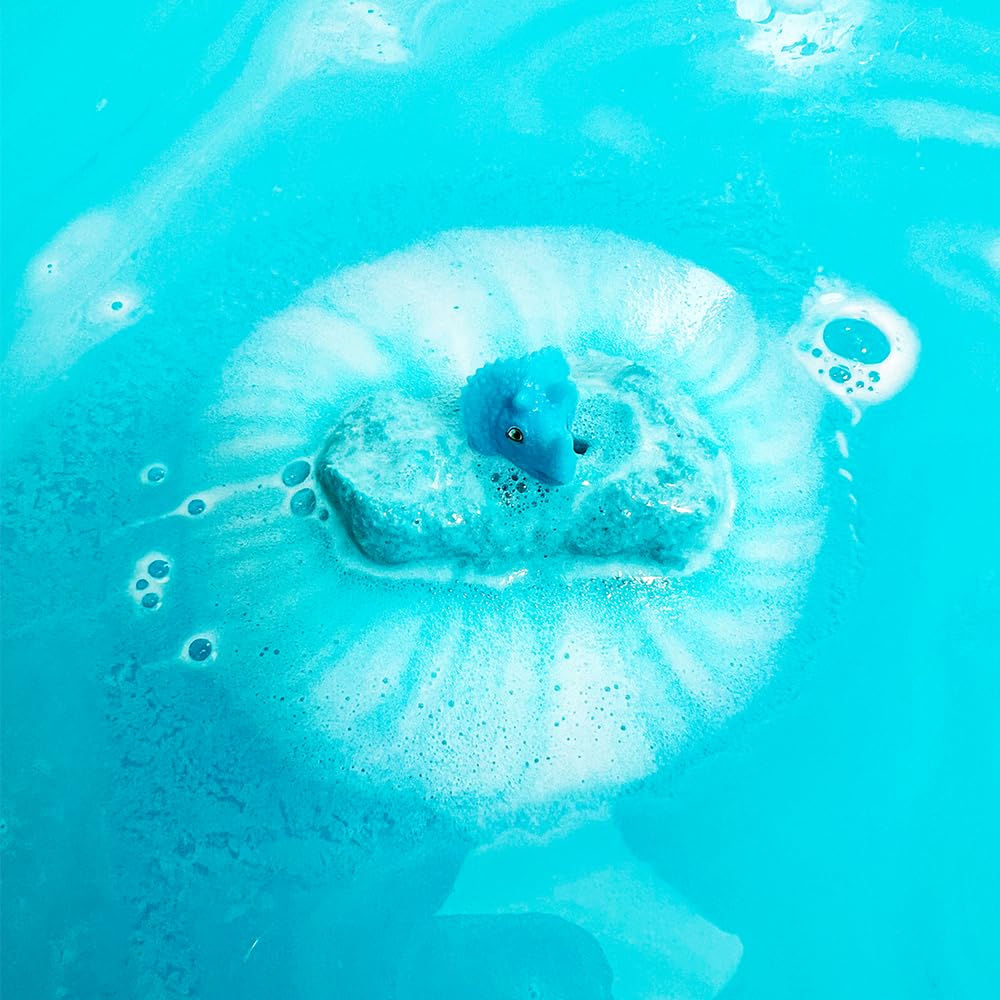 ZIMPLI 6 Pack Large Dinosaur Surprise Bath Bombs with 6 Hidden Toys | Strawberry Scented | Ages 3+ 6