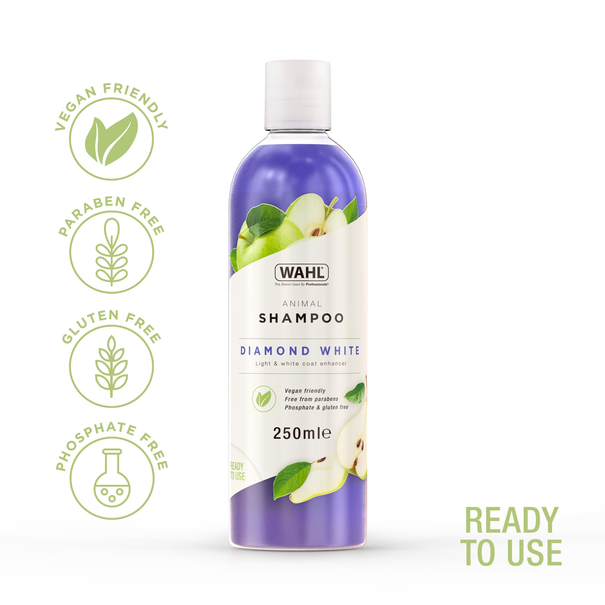 Wahl Diamond White Shampoo - Brightens Light Coats | Aloe Vera Formula | Twin Pack 2 x 250ml 2
