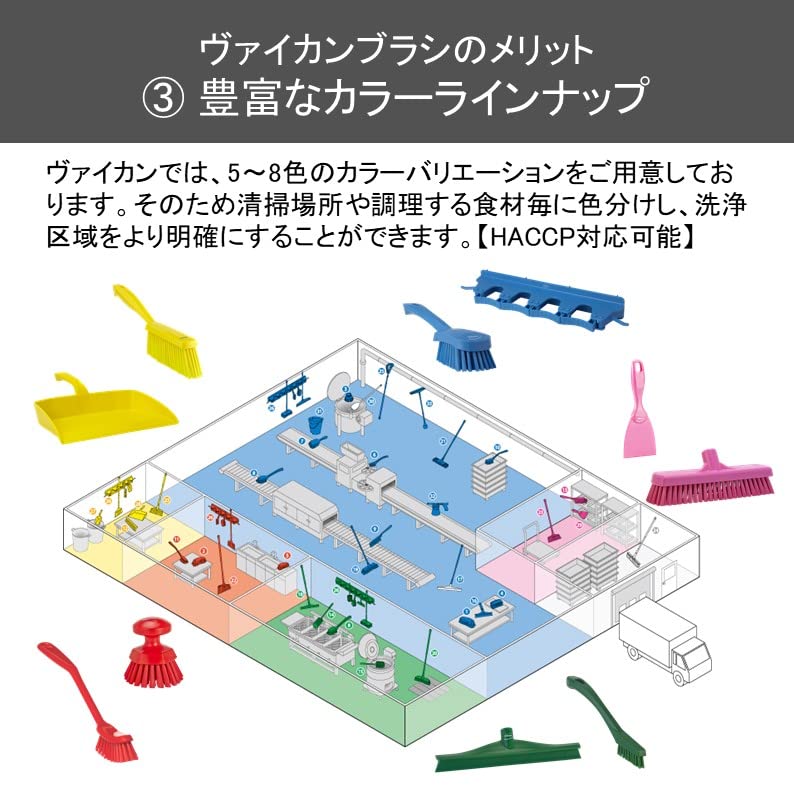 Kyowa clean Vikan Bathroom Cleaning Brush - Small Stiff Bristles | Polypropylene Green | 130x50x40mm 18