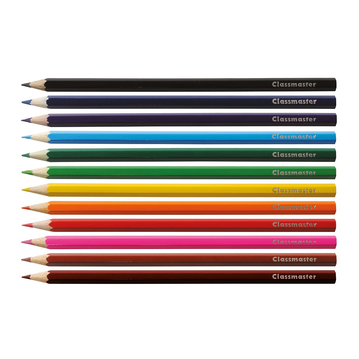 Classmaster CPW12 Coloured Pencils - Pre-Sharpened Wooden Pencils for Kids & Adults 3